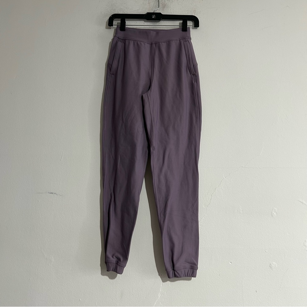 Lululemon Adapted State High-Rise Fleece Jogger Full Length Purple Ash Size 0